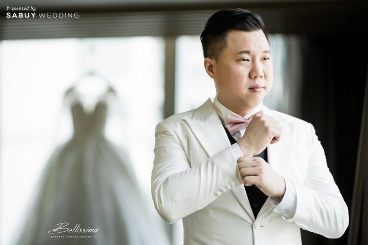 เจ้าบ่าว,ชุดแต่งงาน รีวิวงานแต่ง Minimal Style สวยเรียบง่ายด้วยธีมขาวทอง @ Sofitel Bangkok Sukhumvit