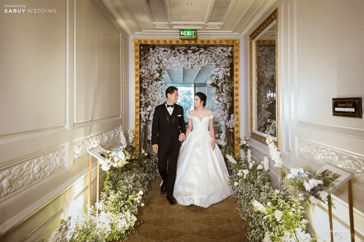 เจ้าบ่าว,เจ้าสาว,ชุดแต่งงาน,แบคดรอป,weddingplanner รีวิวงานแต่งฉบับเจ้าสาว #ทีมSabuy จัดงานสวยได้ แม้อยู่เมืองนอก @ Mandarin Oriental Bangkok