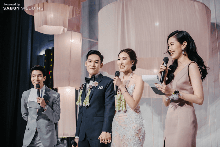 เจ้าบ่าว,เจ้าสาว,แต่งงาน,พิธีแต่งงาน รีวิวงานแต่งสุดโมเดิร์นของบ่าวสาวสายปาร์ตี้ เก๋ด้วยสี Rose Gold & Taupe @ W Bangkok