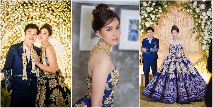 “สุวรรณบุพผาคราม” ชุดเจ้าสาวเมืองสกลฯ สวยออร่า งามสง่าแม้ไม่ใช่ชุดสีขาว