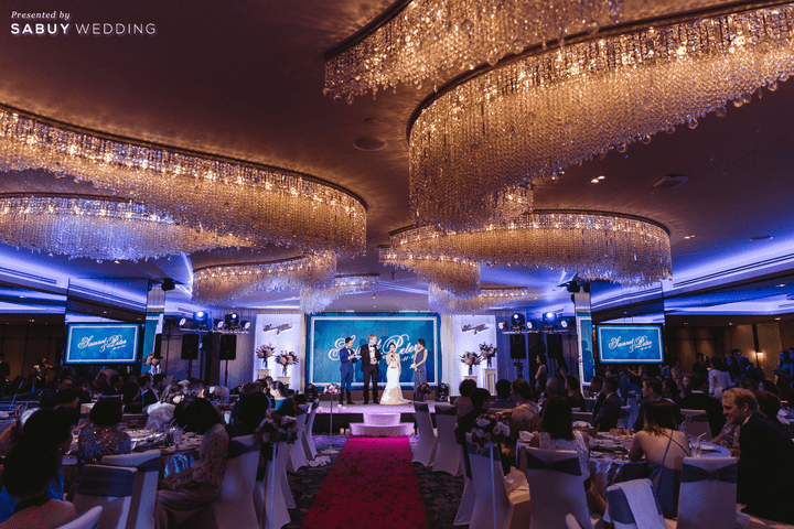  รีวิวงานแต่งริมน้ำโรแมนติก สวยมีกิมมิคด้วยธีมสีฟ้าน้ำเงิน @ Chatrium Hotel Riverside Bangkok