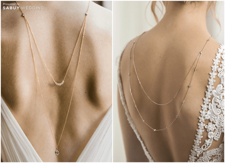  ไอเดีย Back Necklace เพิ่มกิมมิคให้ชุดเจ้าสาว