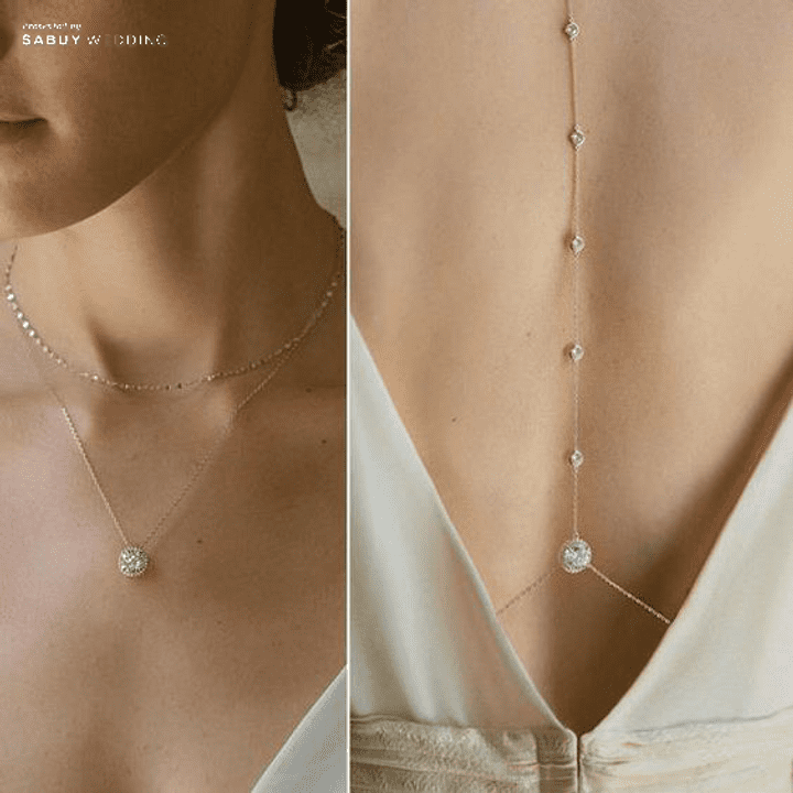  ไอเดีย Back Necklace เพิ่มกิมมิคให้ชุดเจ้าสาว