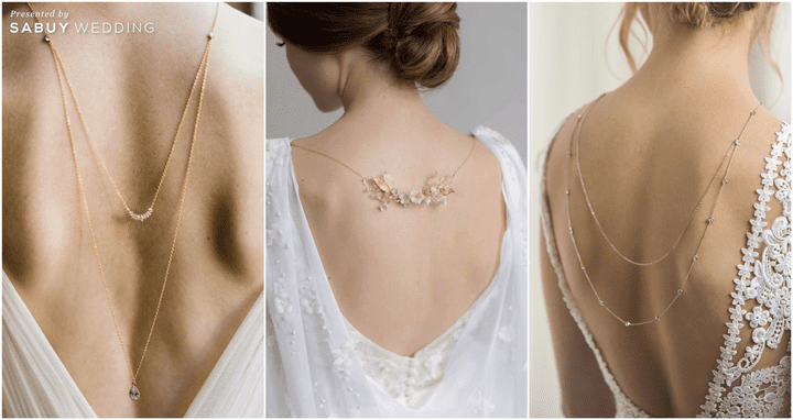  ไอเดีย Back Necklace เพิ่มกิมมิคให้ชุดเจ้าสาว