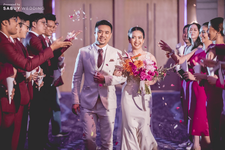 เจ้าบ่าว,เจ้าสาว,ชุดแต่งงาน,ช่อดอกไม้เจ้าสาว รีวิวงานแต่งแซ่บจี๊ดใจ สวยสดใสด้วยโทนสี Colorful @ AVANI+ Riverside Bangkok Hotel