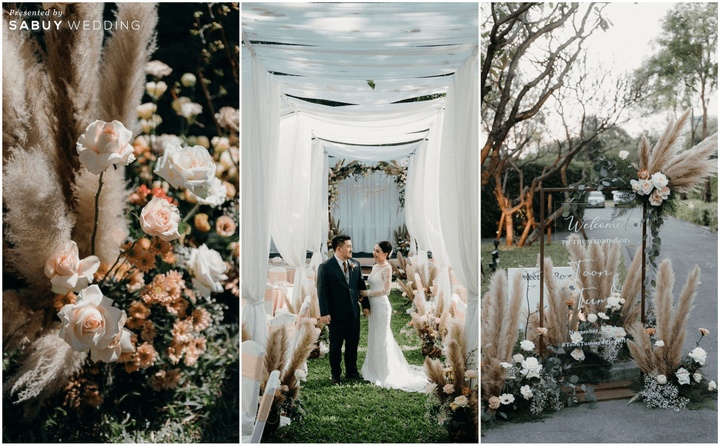  งานแต่งในสวน อบอุ่นด้วยดอกไม้โทนสี Sunset Scheme By Serendipity Wedding House