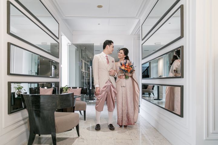  รีวิวงานแต่งสวยดูดี ด้วยคู่สี Old Rose และ Navy Blue @ JW Marriott Hotel Bangkok