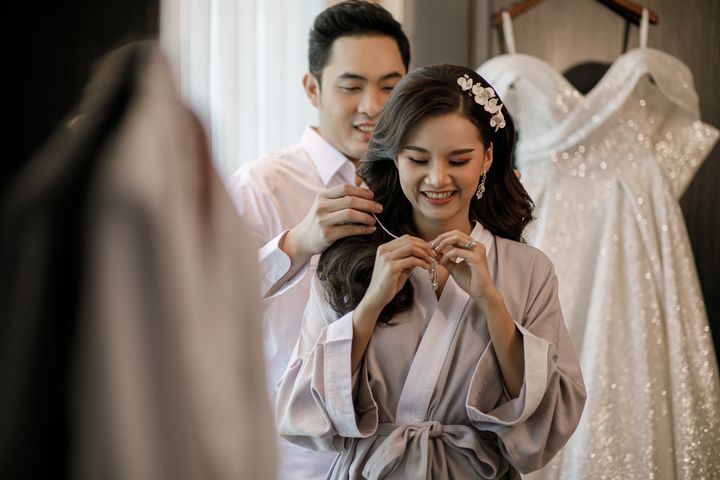  รีวิวงานแต่งสวยดูดี ด้วยคู่สี Old Rose และ Navy Blue @ JW Marriott Hotel Bangkok
