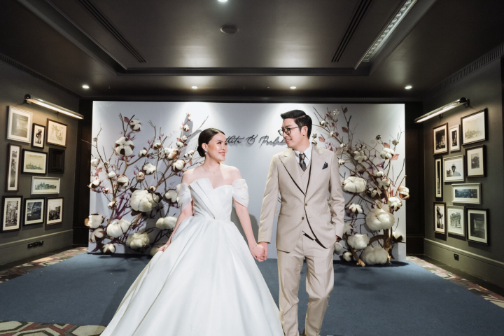 รีวิวงานแต่งธีมดอกฝ้าย สไตล์โมเดิร์น แรงบันดาลใจจากชื่อเจ้าสาว @JW Marriott Hotel Bangkok