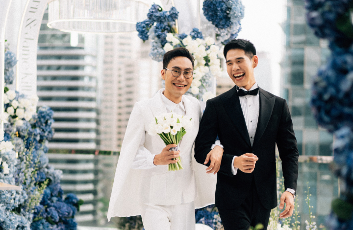 รีวิวงานแต่งเอาท์ดอร์ใจกลางเมือง ธีม Fairy Tale สุดหรูของคู่รัก LGBTQ+ @Park Hyatt Bangkok