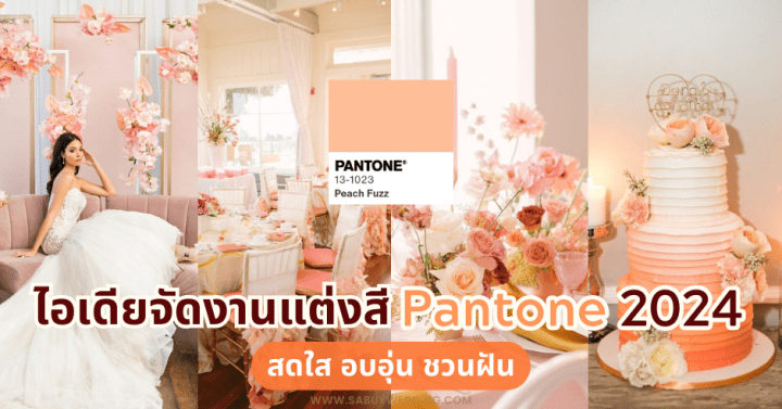  ไอเดียจัดงานแต่งสี Pantone 2024 สดใส อบอุ่น ชวนฝัน