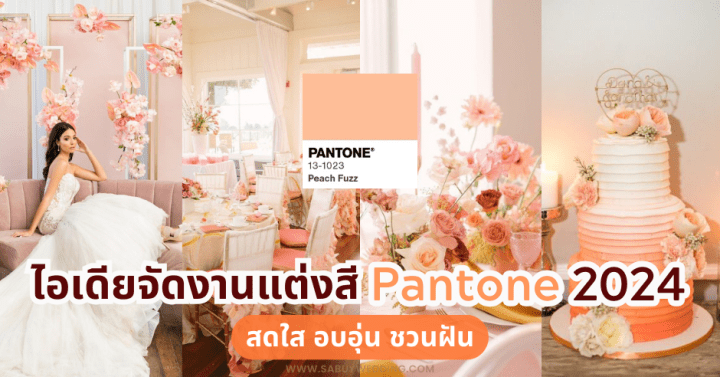 ไอเดียจัดงานแต่งสี Pantone 2024 สดใส อบอุ่น ชวนฝัน