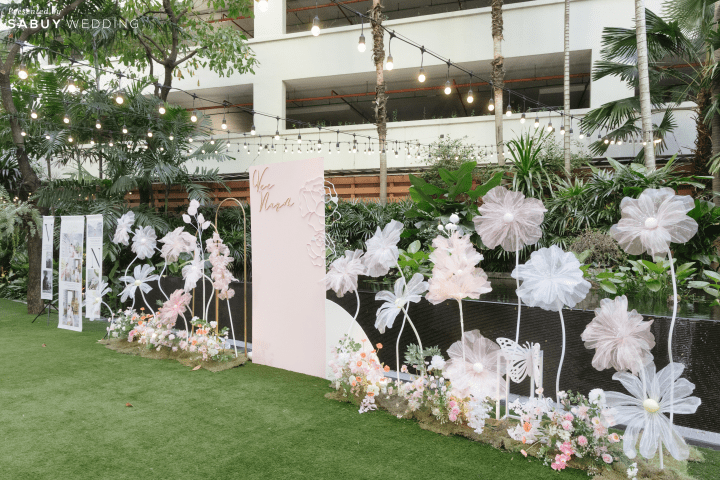  รีวิวงานแต่งอบอุ่นละมุนละไม กับดอกไม้ยักษ์สีพาสเทล @Marriott Executive Apartments Sukhumvit Park Bangkok
