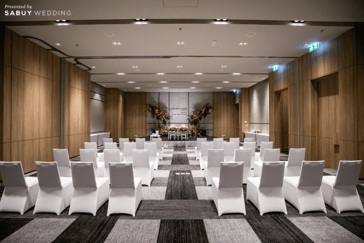  รีวิวสถานที่แต่งงานใกล้สนามบิน ดีไซน์โมเดิร์นสบายตา ท่ามกลางธรรมชาติ @ Courtyard by Marriott Bangkok Suvarnabhumi Airport