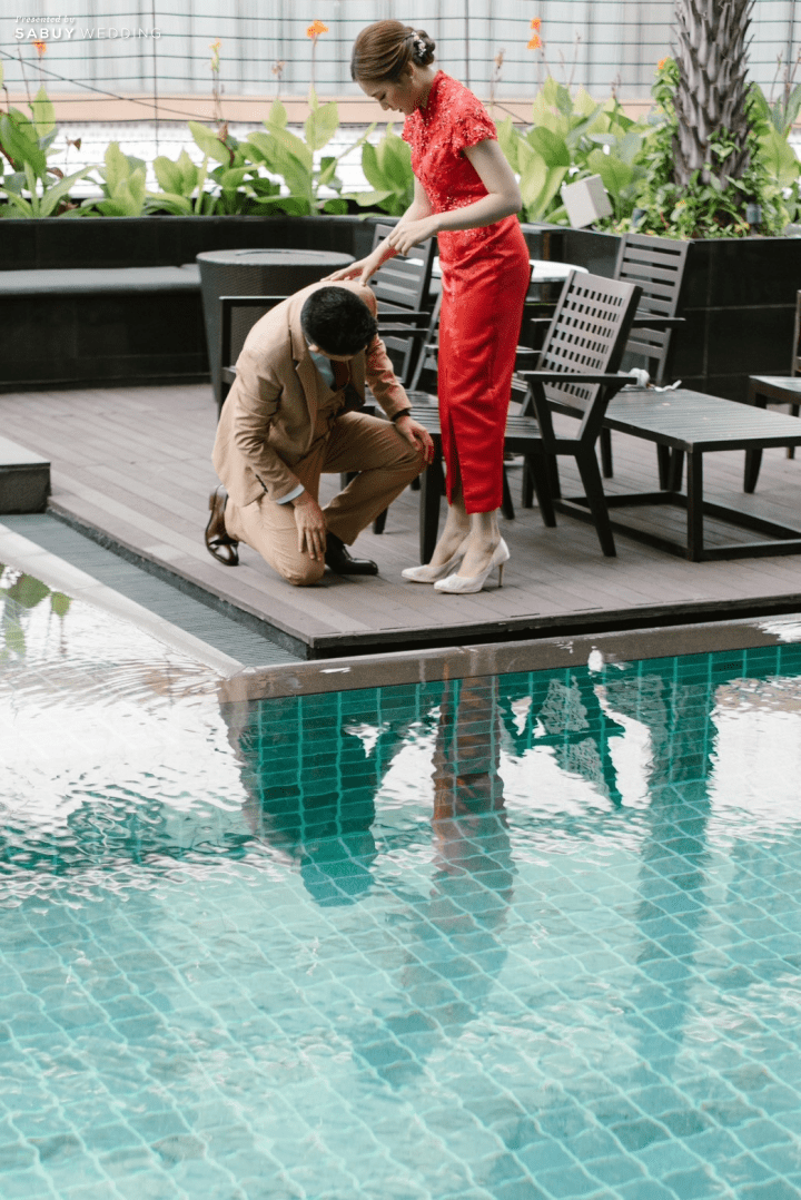  รีวิวงานแต่งธีม Nude & Orange สวยเรียบง่าย ด้วยไอเดียจาก Pinterest @Holiday Inn Bangkok Sukhumvit 22 