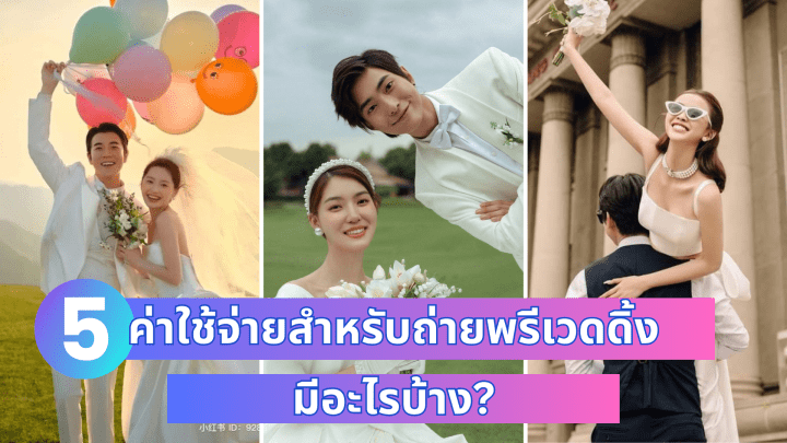  5 ค่าใช้จ่ายสำหรับถ่ายพรีเวดดิ้ง ว่าที่บ่าวสาวต้องรู้!