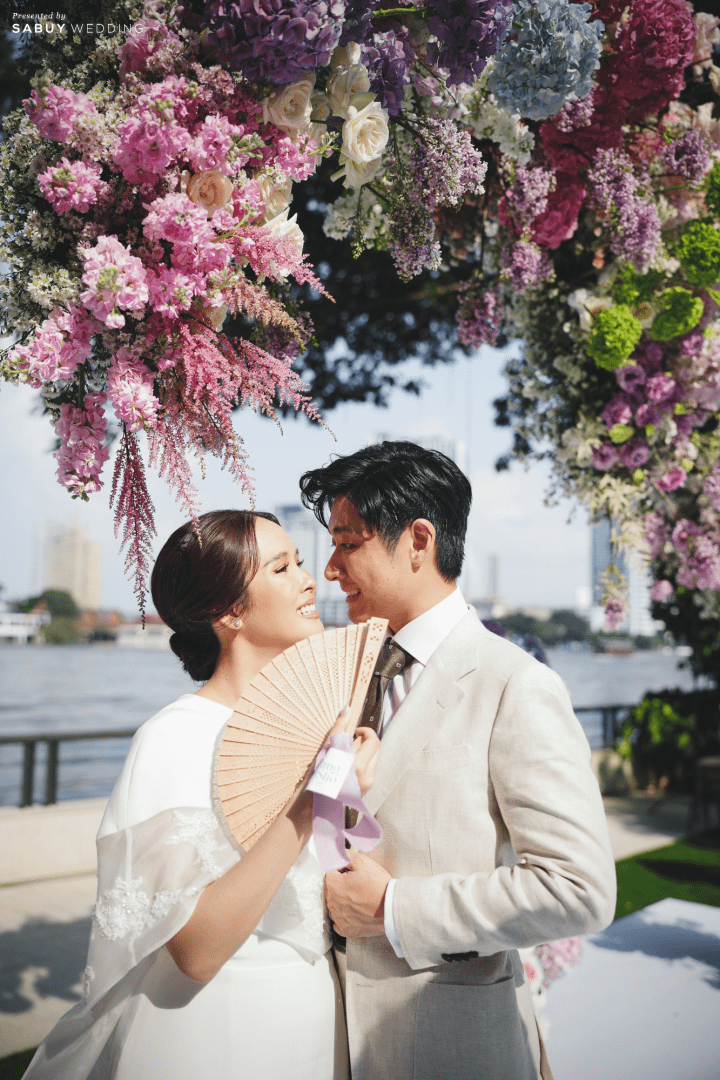  รีวิวงานแต่งกลิ่นอายญี่ปุ่น ผสานทั้ง Vow Ceremony พิธีหมั้นไทย และงานฉลองอย่างลงตัว @Capella Bangkok