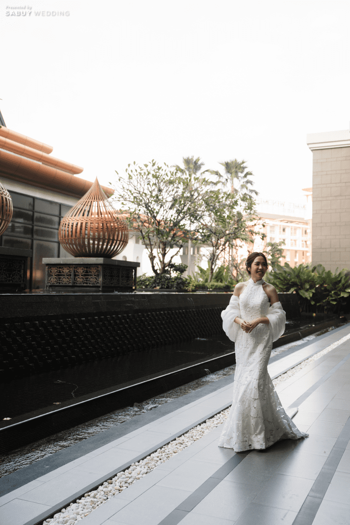  รีวิวงานแต่งธีม White สวยคลาสสิก โรแมนติกด้วยเสียงแซกโซโฟน @ Le Meridien Suvarnabhumi, Bangkok Golf Resort & Spa