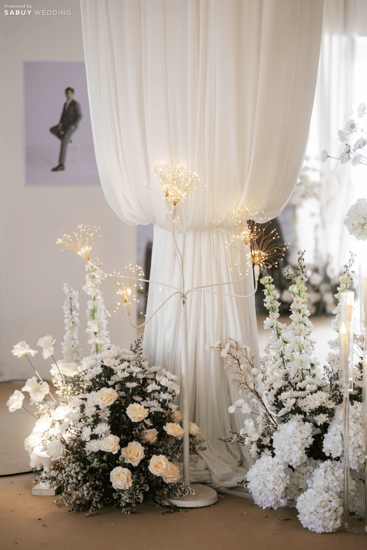  รีวิวงานแต่งสุดอลังรับแขก 6,000 คน ดีไซน์หรู มุมถ่ายรูปเพียบ โดย Sweet Blossom Organizer