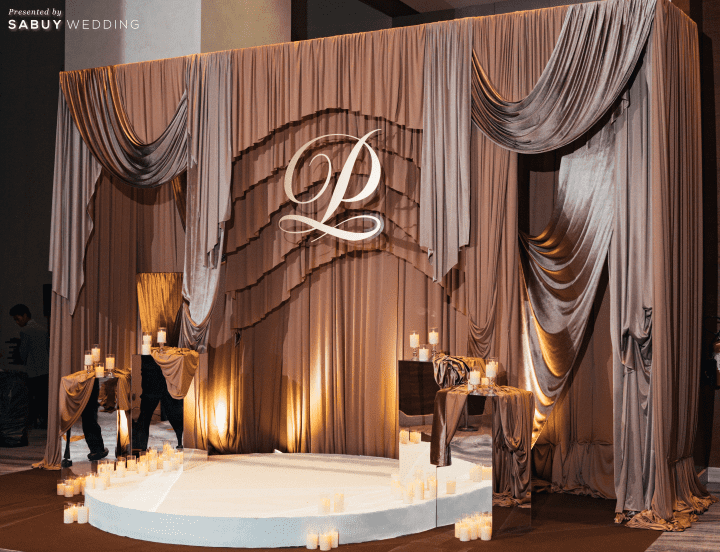  รีวิวงานแต่งโทน Mocha Mousse สะกดทุกสายตาด้วยงานผ้า สวยหรูราวฉากภาพยนตร์  @Millennium Hilton Bangkok