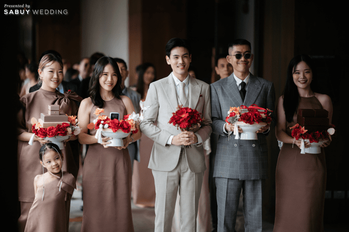 รีวิวงานแต่งโทน Mocha Mousse สะกดทุกสายตาด้วยงานผ้า สวยหรูราวฉากภาพยนตร์  @Millennium Hilton Bangkok