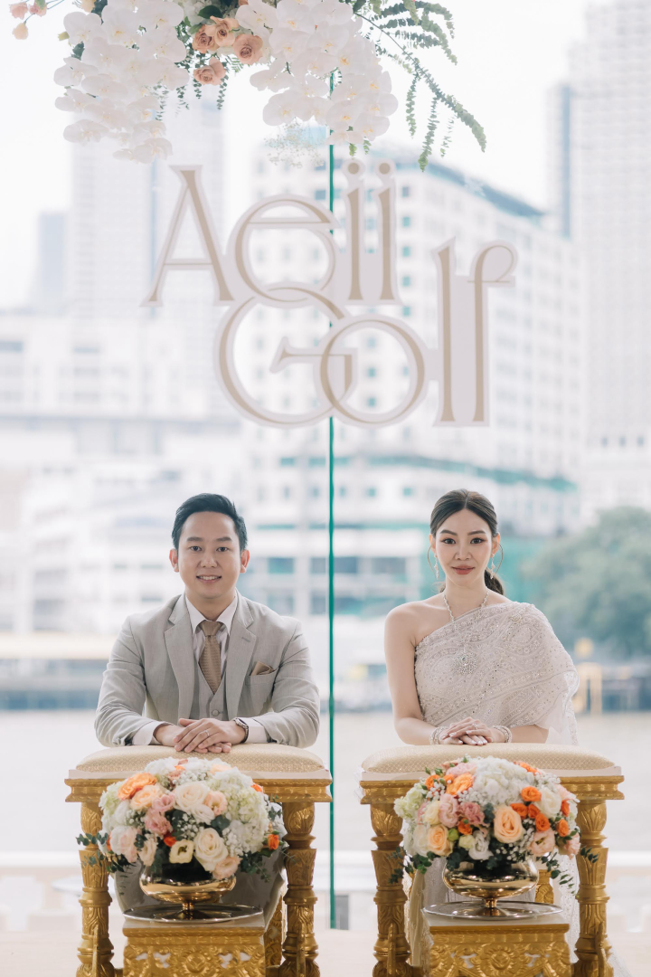  รีวิวงานแต่งวิวริมแม่น้ำ กลิ่นอายอิตาลีในโทนสีฤดูใบไม้ผลิ @The Peninsula Bangkok