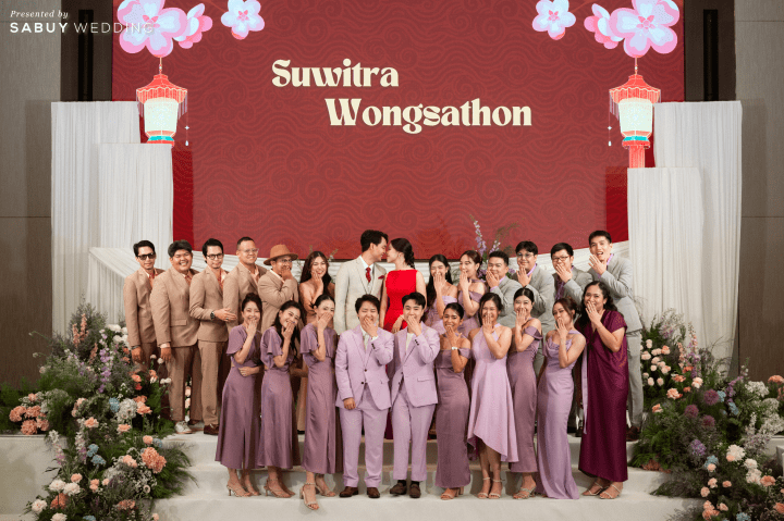  รีวิวงานแต่ง Sustainable เนรมิตสวนดอกไม้ธีมสีม่วงไลแลค-พีช @Chatrium Grand Bangkok