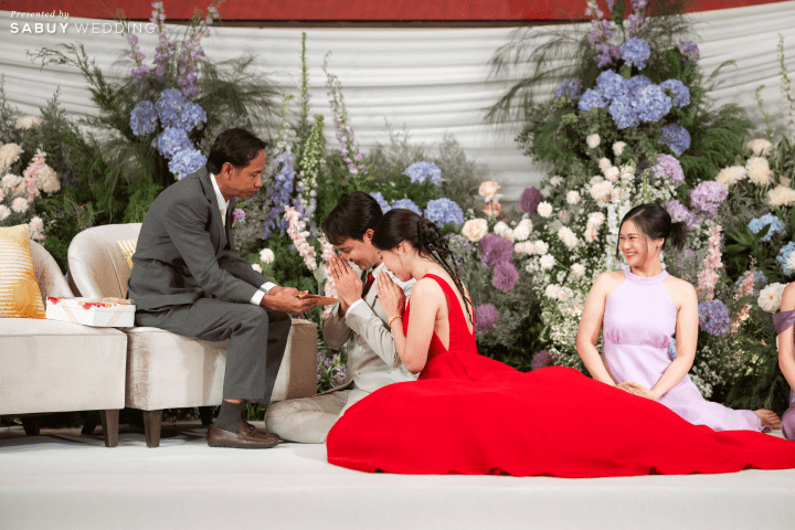  รีวิวงานแต่ง Sustainable เนรมิตสวนดอกไม้ธีมสีม่วงไลแลค-พีช @Chatrium Grand Bangkok