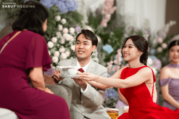  รีวิวงานแต่ง Sustainable เนรมิตสวนดอกไม้ธีมสีม่วงไลแลค-พีช @Chatrium Grand Bangkok
