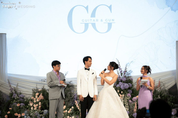 รีวิวงานแต่ง Sustainable เนรมิตสวนดอกไม้ธีมสีม่วงไลแลค-พีช @Chatrium Grand Bangkok