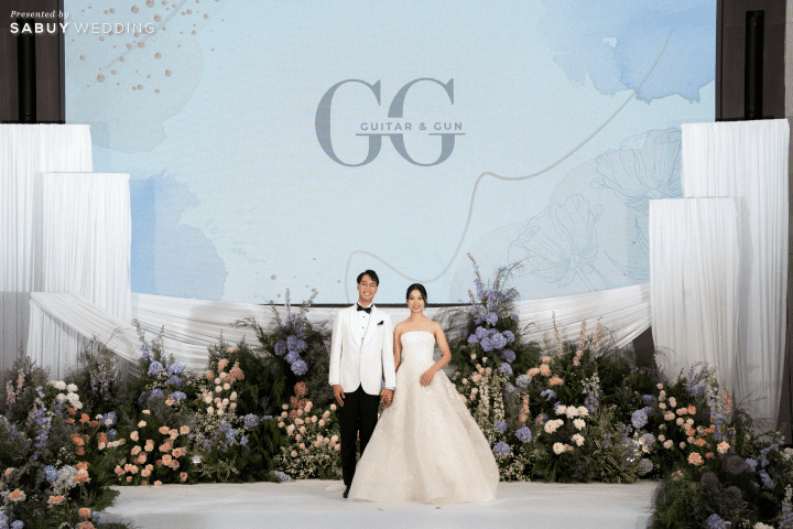  รีวิวงานแต่ง Sustainable เนรมิตสวนดอกไม้ธีมสีม่วงไลแลค-พีช @Chatrium Grand Bangkok