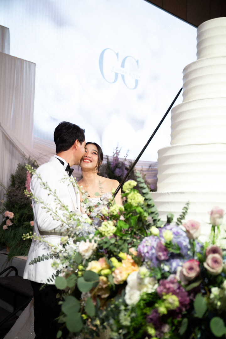  รีวิวงานแต่ง Sustainable เนรมิตสวนดอกไม้ธีมสีม่วงไลแลค-พีช @Chatrium Grand Bangkok