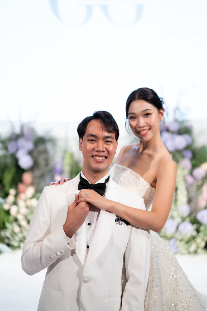  รีวิวงานแต่ง Sustainable เนรมิตสวนดอกไม้ธีมสีม่วงไลแลค-พีช @Chatrium Grand Bangkok