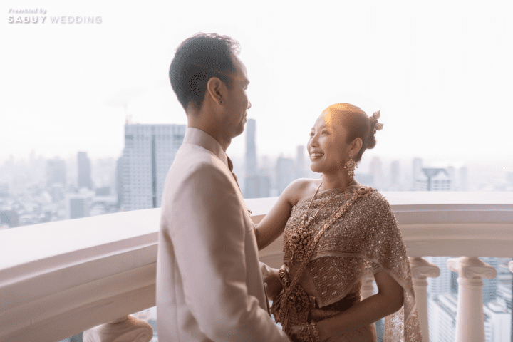  รีวิวงานแต่งพิธีไทย-จีนแสนอบอุ่น เต็มไปด้วยมุมถ่ายรูปสวย ถูกใจแขกผู้ใหญ่ @lebua at State Tower