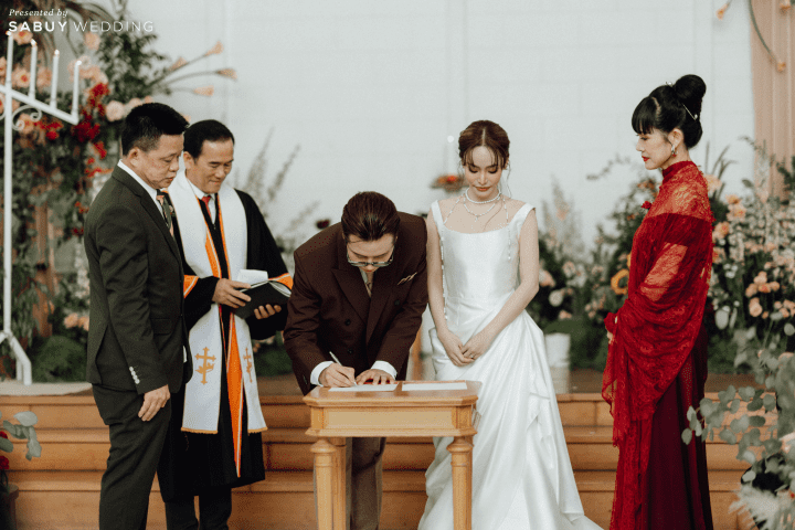  รีวิวงานแต่งพิธีคริสต์ที่ตั้งต้นจากความรัก สวยอบอุ่นในธีม Autumn @ Siloo’et House