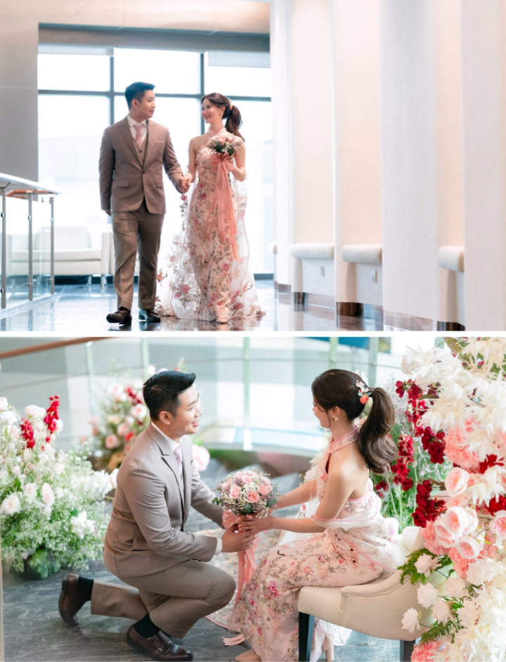 รีวิวงานหมั้นพิธีจีน ละมุนชวนฝันด้วยดอกไม้โทนชมพู ขาว แดง @ Novotel Bangkok Platinum Pratunam