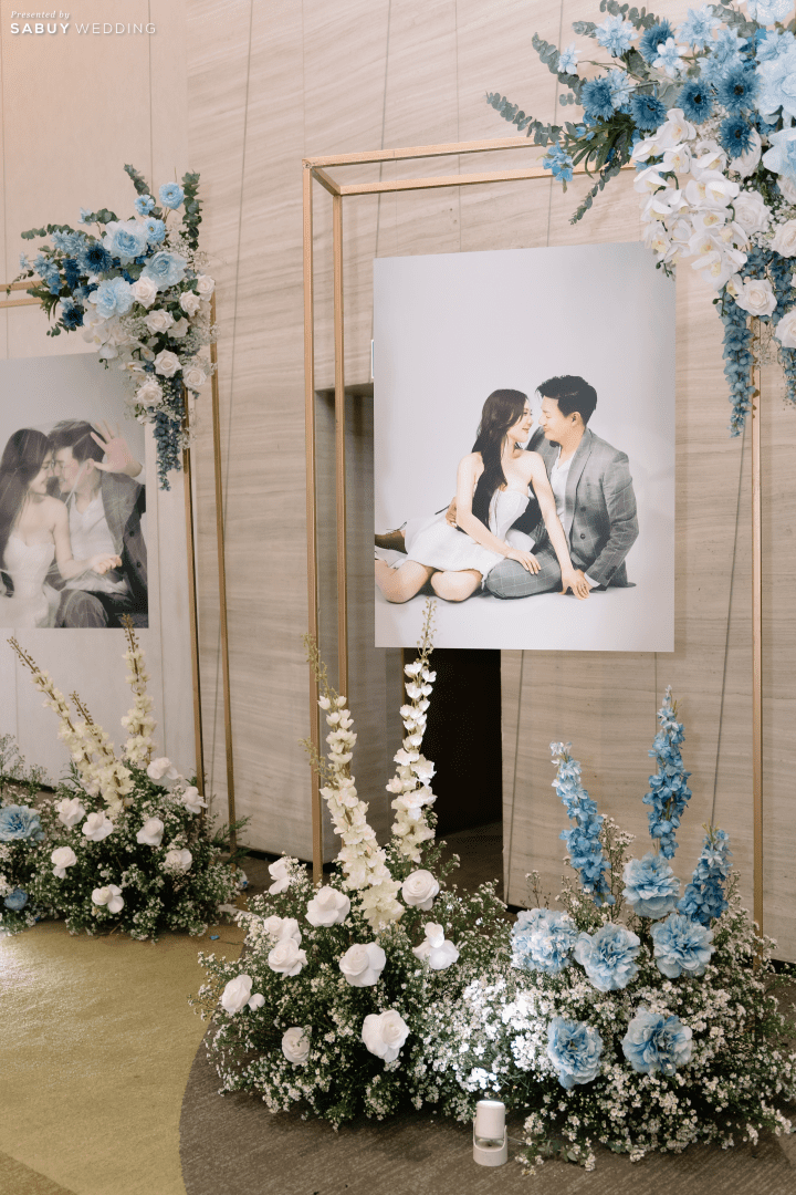 รีวิวงานแต่งธีมสีฟ้าละมุน เติมกิมมิกให้แขกเอ็นจอยด้วยของรางวัลจัดเต็ม @Novotel Bangkok Sukhumvit 20