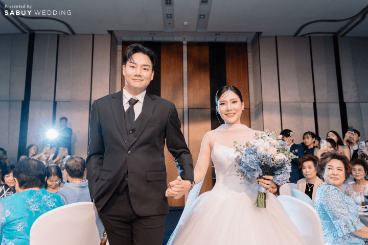 รีวิวงานแต่งธีมสีฟ้าละมุน เติมกิมมิกให้แขกเอ็นจอยด้วยของรางวัลจัดเต็ม @Novotel Bangkok Sukhumvit 20