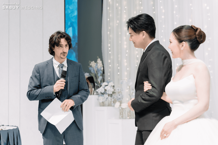 รีวิวงานแต่งธีมสีฟ้าละมุน เติมกิมมิกให้แขกเอ็นจอยด้วยของรางวัลจัดเต็ม @Novotel Bangkok Sukhumvit 20