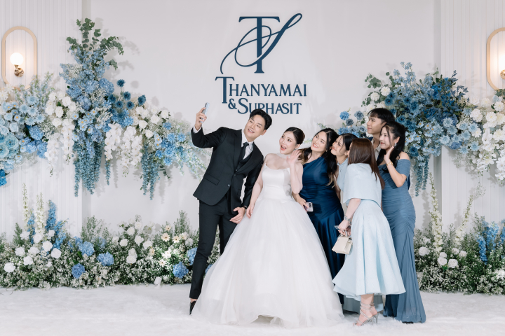 รีวิวงานแต่งธีมสีฟ้าละมุน เติมกิมมิกให้แขกเอ็นจอยด้วยของรางวัลจัดเต็ม @Novotel Bangkok Sukhumvit 20