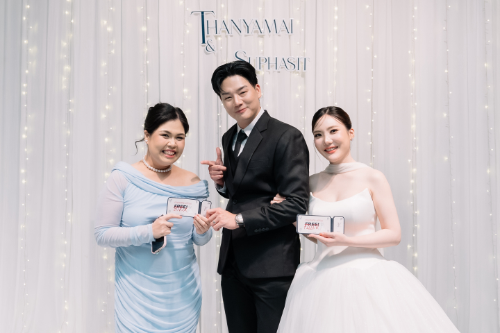 รีวิวงานแต่งธีมสีฟ้าละมุน เติมกิมมิกให้แขกเอ็นจอยด้วยของรางวัลจัดเต็ม @Novotel Bangkok Sukhumvit 20