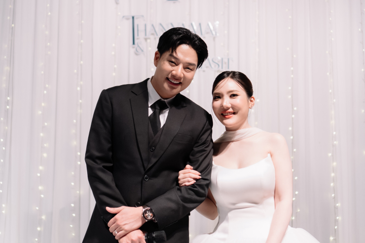 รีวิวงานแต่งธีมสีฟ้าละมุน เติมกิมมิกให้แขกเอ็นจอยด้วยของรางวัลจัดเต็ม @Novotel Bangkok Sukhumvit 20