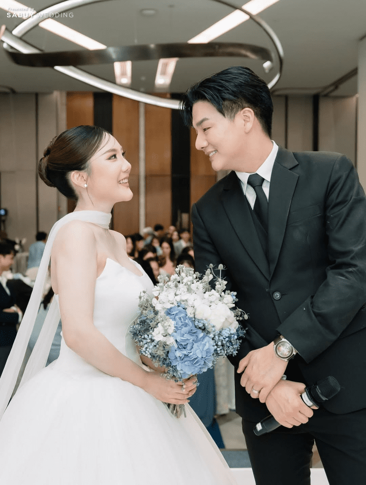 รีวิวงานแต่งธีมสีฟ้าละมุน เติมกิมมิกให้แขกเอ็นจอยด้วยของรางวัลจัดเต็ม @Novotel Bangkok Sukhumvit 20