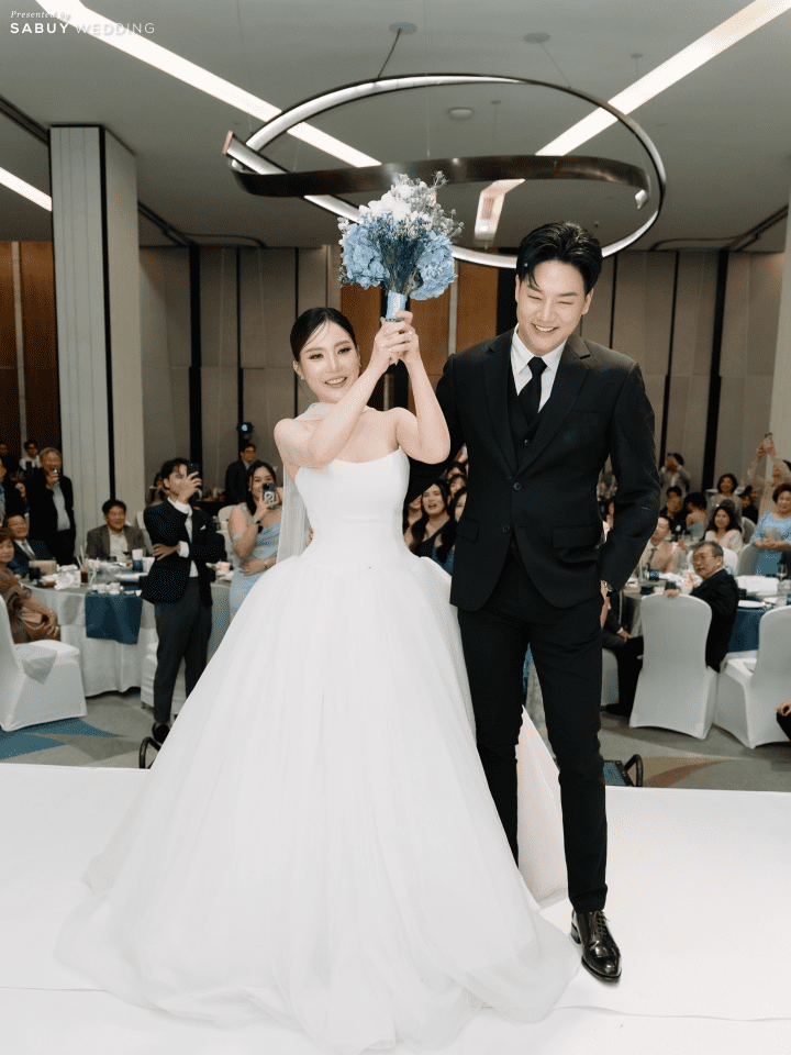 รีวิวงานแต่งธีมสีฟ้าละมุน เติมกิมมิกให้แขกเอ็นจอยด้วยของรางวัลจัดเต็ม @Novotel Bangkok Sukhumvit 20