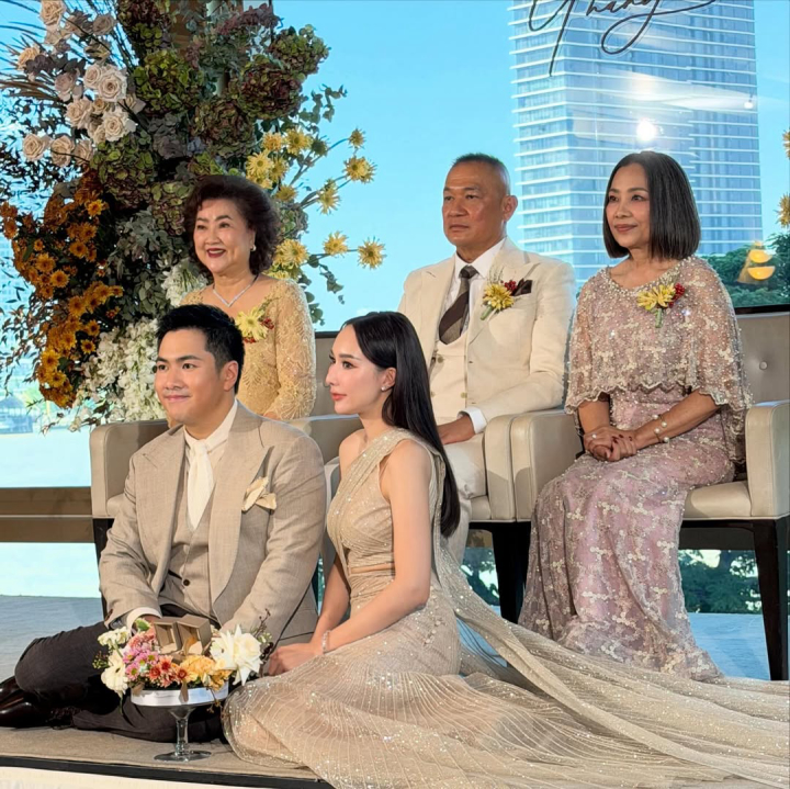  โรแมนติกทุกมุมกล้อง รวมภาพสุดหวาน งานแต่ง “มิ้นท์ ณัฐวรา - หยัง วิธวิทย์”