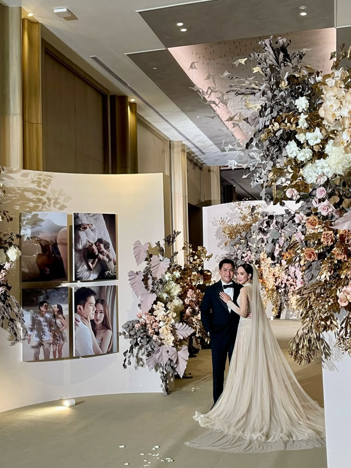  โรแมนติกทุกมุมกล้อง รวมภาพสุดหวาน งานแต่ง “มิ้นท์ ณัฐวรา - หยัง วิธวิทย์”