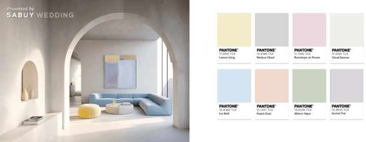 5 ไอเดียจัดงานแต่งโทน Cloud Dancer สี Pantone 2026