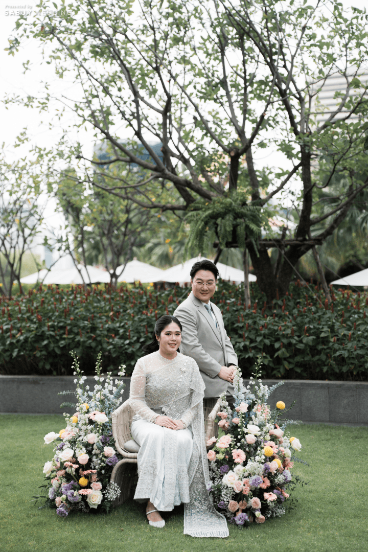  รีวิวงานแต่งสีพาสเทลแสนหวาน พร้อมพิธีไทยฟีลแสงธรรมชาติ @ Chatrium Grand Bangkok