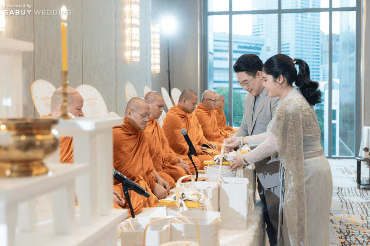  รีวิวงานแต่งสีพาสเทลแสนหวาน พร้อมพิธีไทยฟีลแสงธรรมชาติ @ Chatrium Grand Bangkok