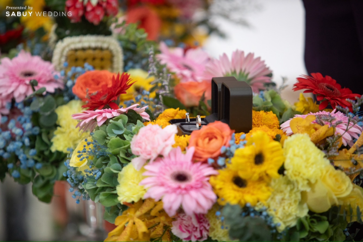  รีวิวงานแต่งคู่รักไทย-ญี่ปุ่น ธีมสีคัลเลอร์ฟูล พร้อมชุดเจ้าสาวลายซากุระ @ Kalanan Riverside Resort